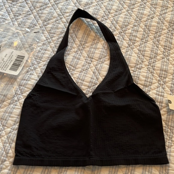 Anthro halter xxs THE REEGAN SEAMLESS HALTER RIBBED CROPPED TANK sz xxs/xs NWT - Picture 6 of 6